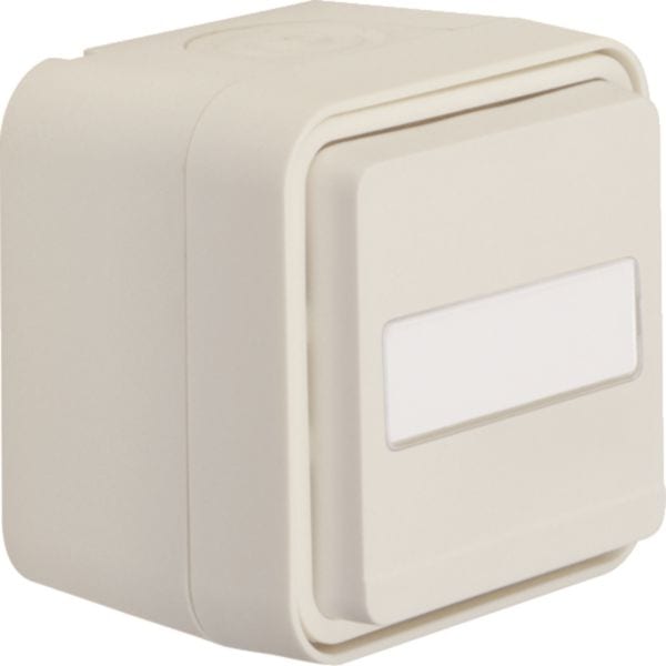 HAGER BOCCHIOTTI - Presa con spinotto di terra e coperchio a parete Serie W.1 bianco pol. opac