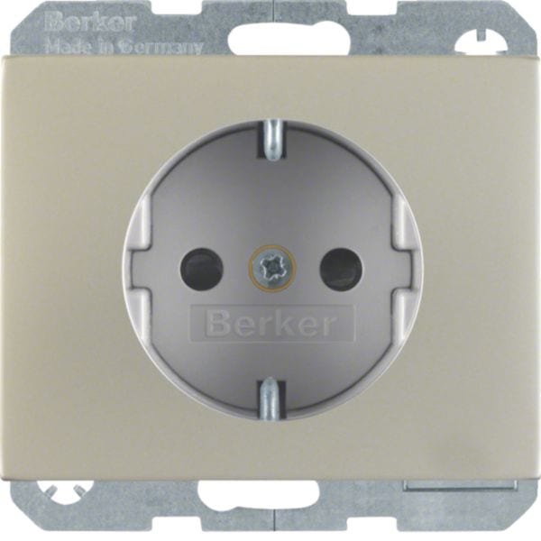 HAGER BOCCHIOTTI - Presa SCHUKO Berker K.5 acciaio inox, metallo opaco
