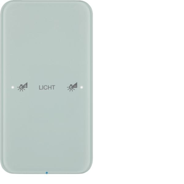 HAGER BOCCHIOTTI - Sensore touch singolo comfort KNX - Serie R.1 vetro bianco polare