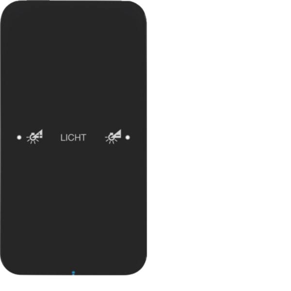 HAGER BOCCHIOTTI - Sensore touch singolo comfort KNX - Serie R.1 vetro nero