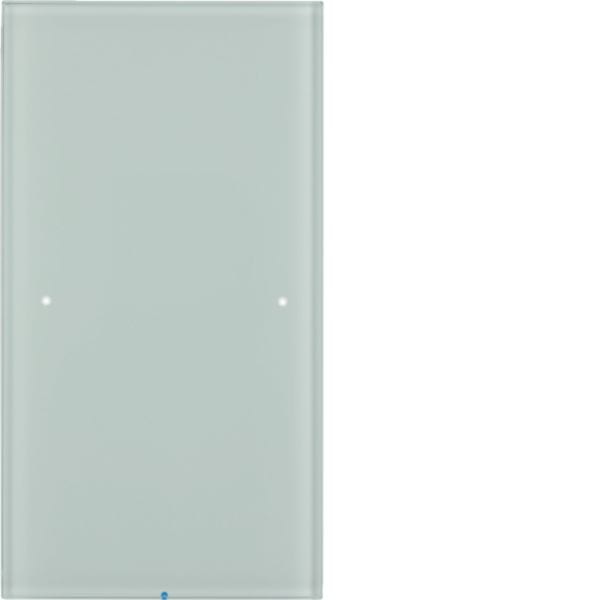 HAGER BOCCHIOTTI - Sensore touch singolo comfort KNX - Serie R.3 vetro bianco polare