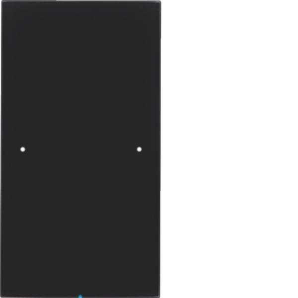 HAGER BOCCHIOTTI - Sensore touch singolo comfort KNX - Serie R.3 vetro nero