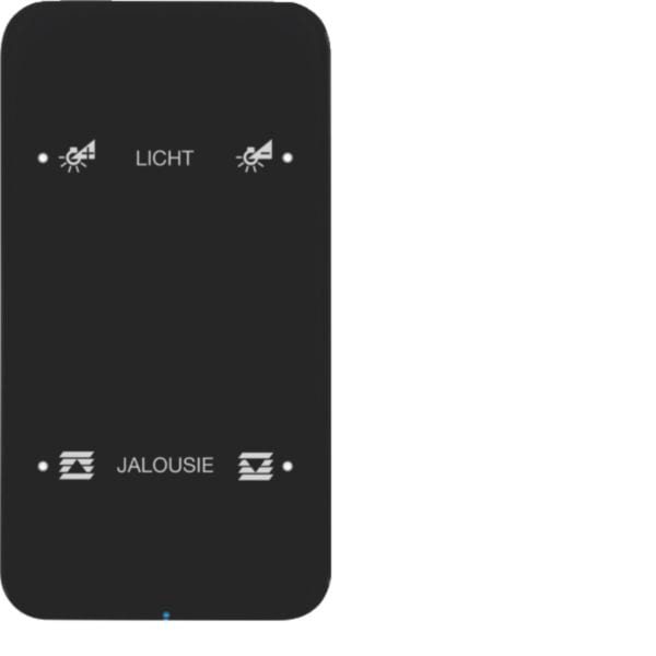HAGER BOCCHIOTTI - Sensore touch doppio comfort KNX - Serie R.1 vetro nero