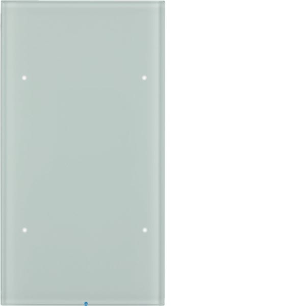 HAGER BOCCHIOTTI - Sensore touch doppio comfort KNX - Serie R.3 vetro bianco polare