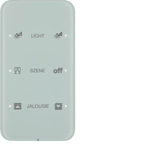 HAGER BOCCHIOTTI - Sensore touch triplo comfort KNX - Serie R.1 vetro bianco polare