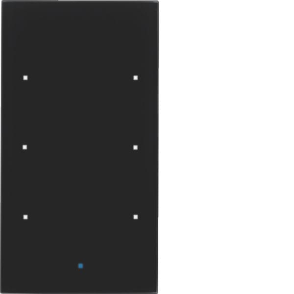 HAGER BOCCHIOTTI - Sensore touch triplo comfort?con accoppiator bus KNX?Berker TS Sensor vetro nero