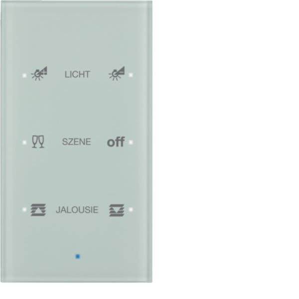HAGER BOCCHIOTTI - Sensore vetro KNX triplo comfort KNX - Serie TS Sensor vetro bianco polare