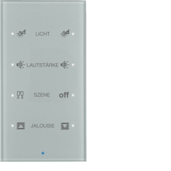 HAGER BOCCHIOTTI - Sensore vetro KNX quadruplo comfort KNX - Serie TS Sensor vetro alu