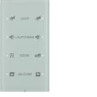 HAGER BOCCHIOTTI - Sensore touch quadruplo comfort KNX - Serie R.3 vetro bianco polare