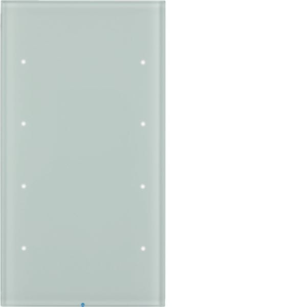 HAGER BOCCHIOTTI - Sensore touch quadruplo comfort KNX - Serie R.3 vetro bianco polare