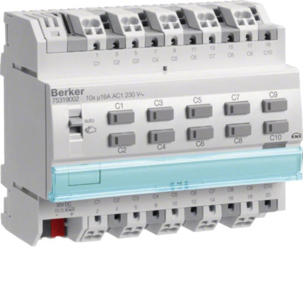 HAGER BOCCHIOTTI - Attuatore on-off/veneziane 10 out / 5 out comfort 16 A KNX