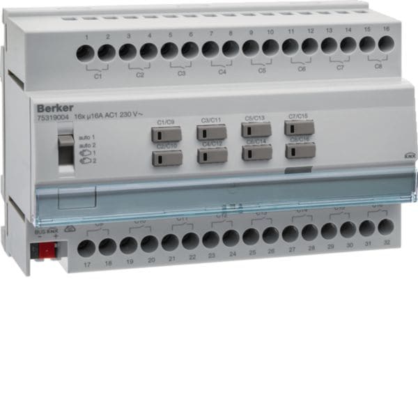 HAGER BOCCHIOTTI - Attuatore on-off/veneziane 16 out / 8 out comfort x carico C 16 A KNX