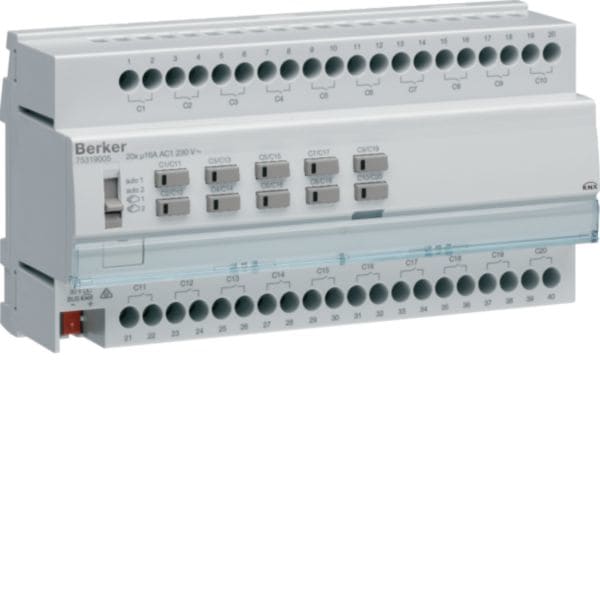 HAGER BOCCHIOTTI - Attuatore on-off/veneziane 20 out / 10 out comfort x carico C, 16 A KNX