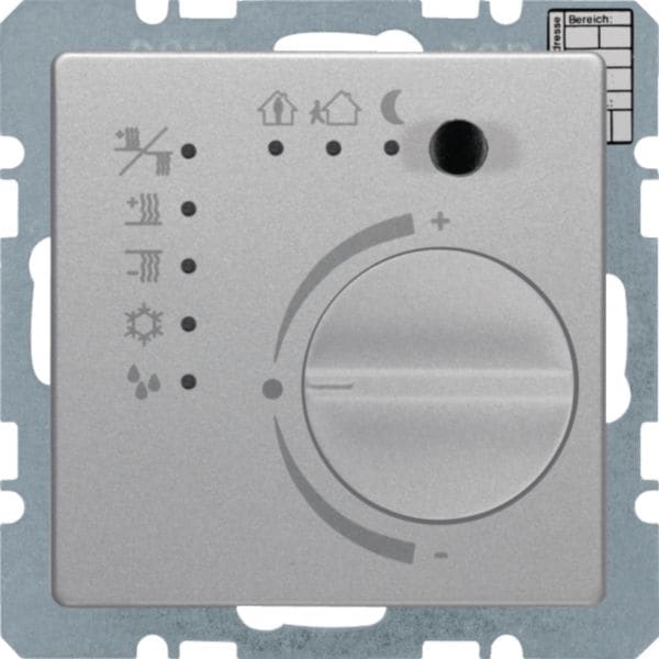 HAGER BOCCHIOTTI - Termostato KNX KNX - Serie Q.1/Q.3 alu velluto, verniciato