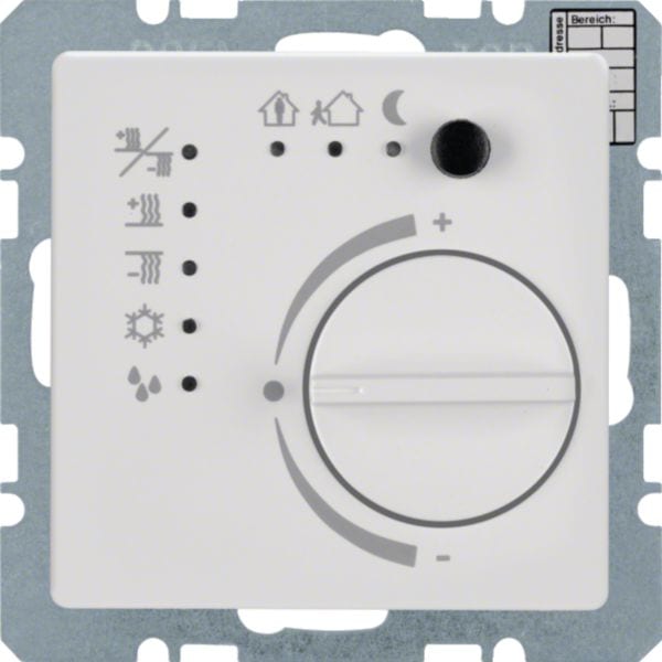 HAGER BOCCHIOTTI - Termostato KNX KNX - Serie Q.1/Q.3 bianco polare velluto