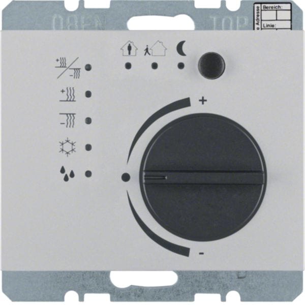 HAGER BOCCHIOTTI - Termostato KNX KNX - Serie K.5 alu opaco, verniciato