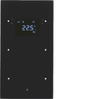 HAGER BOCCHIOTTI - Sensore vetro KNX doppio con Termostato KNX - Serie TS Sensor vetro nero