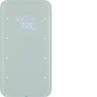HAGER BOCCHIOTTI - Sensore touch triplo con Termostato KNX - Serie R.1 vetro Bianco pol.