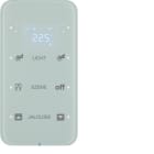 HAGER BOCCHIOTTI - Sensore touch triplo con Termostato KNX - Serie R.1 vetro Bianco pol.