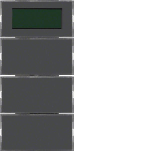 HAGER BOCCHIOTTI - Sensore a tasti triplo con Termostato KNX - Serie S.1/B.3/B.7 x antrac.e alu