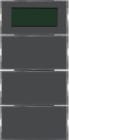 HAGER BOCCHIOTTI - Sensore a tasti triplo con Termostato KNX - Serie S.1/B.3/B.7 x antrac.e alu
