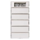 HAGER BOCCHIOTTI - Sens. a tasti quintuplo + Termost. KNX - Serie S.1/B.3/B.7 x bianco pol.