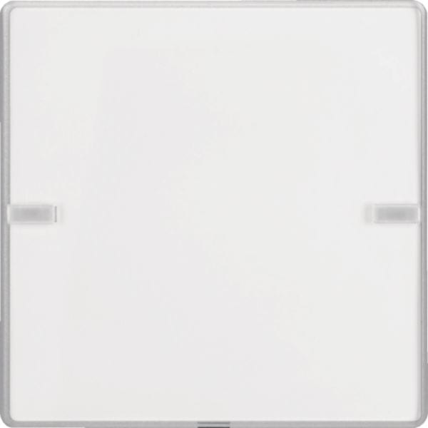 HAGER BOCCHIOTTI - Sensore a tasti singolo con LED RGB, sonda temp. e portaetich. KNX - Q.1/Q.3 alu