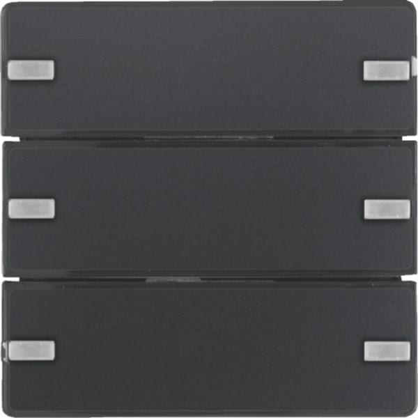 HAGER BOCCHIOTTI - Sensore a tasti triplo KNX - Serie Q.1/Q.3 antracite