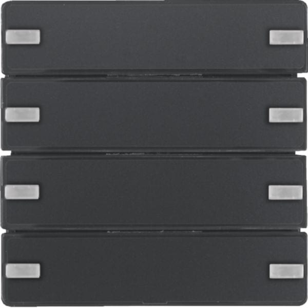 HAGER BOCCHIOTTI - Sensore a tasti quadruplo KNX - Serie Q.1/Q.3 antracite