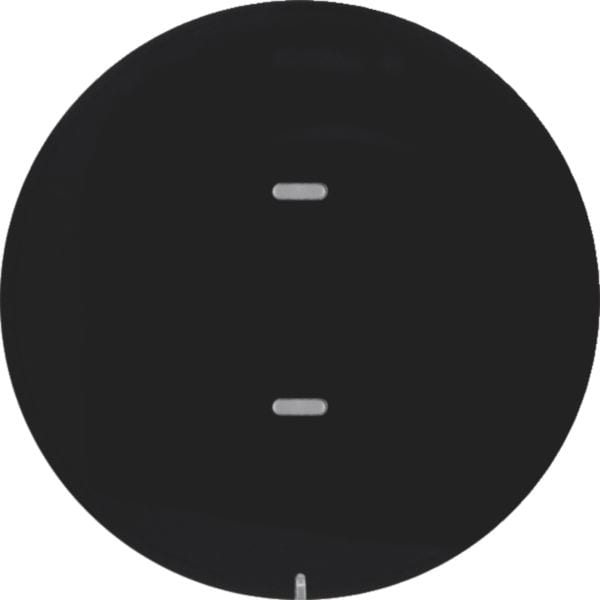 HAGER BOCCHIOTTI - Sensore a tasti singolo KNX - Berker R.1/R.3 nero lucido