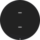 HAGER BOCCHIOTTI - Sensore a tasti singolo KNX - Berker R.1/R.3 nero lucido