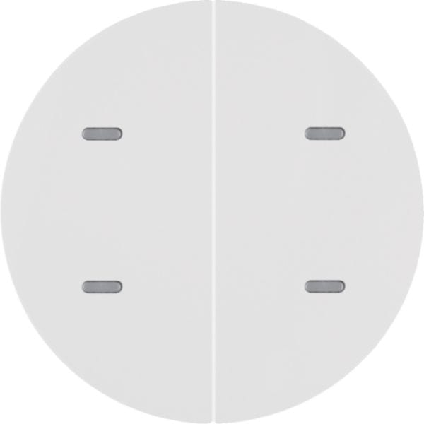 HAGER BOCCHIOTTI - Sensore a tasti doppio KNX - Berker R.1/R.3 bianco polare lucido
