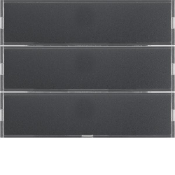 HAGER BOCCHIOTTI - Sensore a tasti triplo con LED RGB, sonda temp. e portaetich. KNX - K.1 antracit