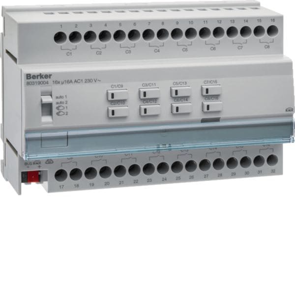 HAGER BOCCHIOTTI - Attuatore on-off/veneziane da 16 out / 8 out x carico C 16 A KNX