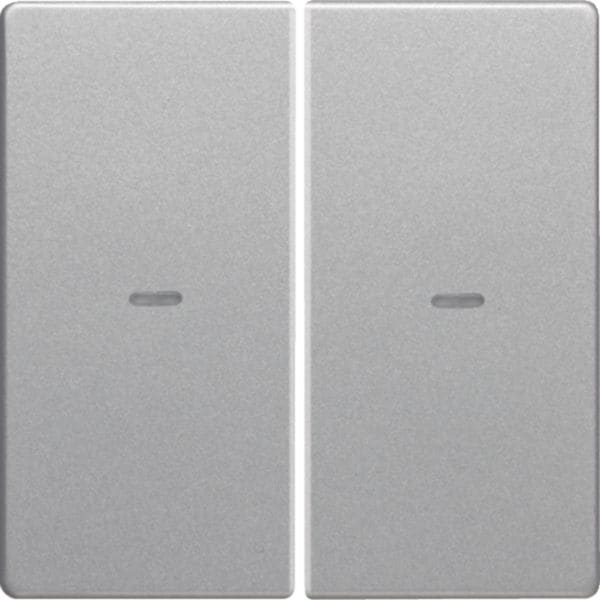 HAGER BOCCHIOTTI - Copertura x modulo sensore a tasti doppio KNX - Serie Q.1/Q.3 alu Vellut, vern.