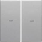 HAGER BOCCHIOTTI - Copertura x modulo sensore a tasti doppio KNX - Serie Q.1/Q.3 alu Vellut, vern.