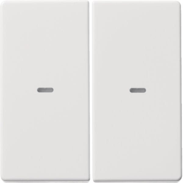 HAGER BOCCHIOTTI - Copertura per modulo sensore a tasti doppio KNX - Q.1/Q.3 bianco polare velluto