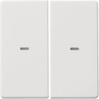 HAGER BOCCHIOTTI - Copertura per modulo sensore a tasti doppio KNX - Q.1/Q.3 bianco polare velluto