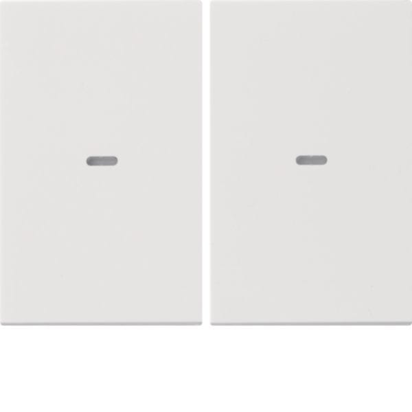 HAGER BOCCHIOTTI - Copertura x Mod. sensore a tasti doppio KNX berker K.1/K.5 bianco polare lucido