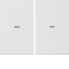 HAGER BOCCHIOTTI - Copertura x Mod. sensore a tasti doppio KNX berker K.1/K.5 bianco polare lucido