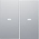 HAGER BOCCHIOTTI - Copertura x modulo sensore a tasti doppio KNX - Serie S.1/B.3/B.7 alu opac vern.
