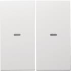 HAGER BOCCHIOTTI - Copertura x modulo sensore a tasti doppio KNX - Serie S.1/B.3/B.7 Bianc pol opac