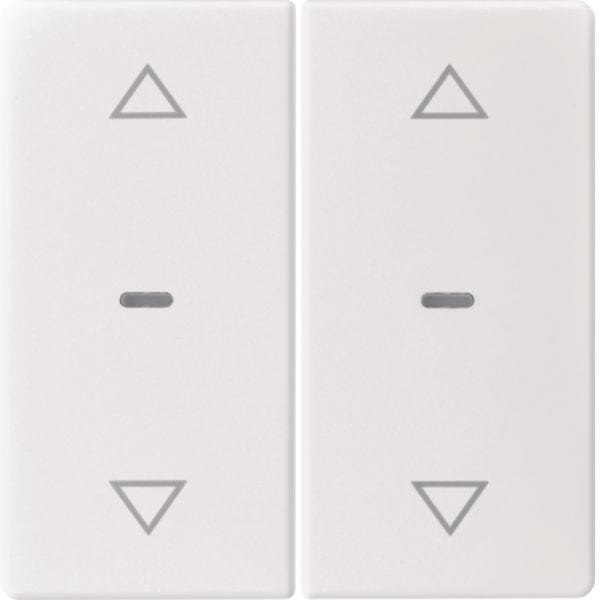 HAGER BOCCHIOTTI - Copertura doppia con frecce x modulo sensore a tasti singolo Q.x bianco pol vell