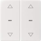 HAGER BOCCHIOTTI - Copertura doppia con frecce x modulo sensore a tasti singolo Q.x bianco pol vell