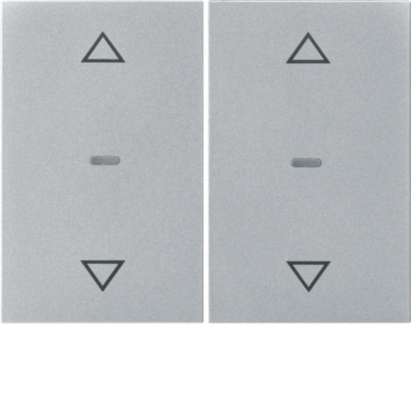 HAGER BOCCHIOTTI - Copertura doppia con simbolo frecce x modulo sensore a tasti singolo, K.x allum.