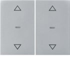 HAGER BOCCHIOTTI - Copertura doppia con simbolo frecce x modulo sensore a tasti singolo, K.x allum.