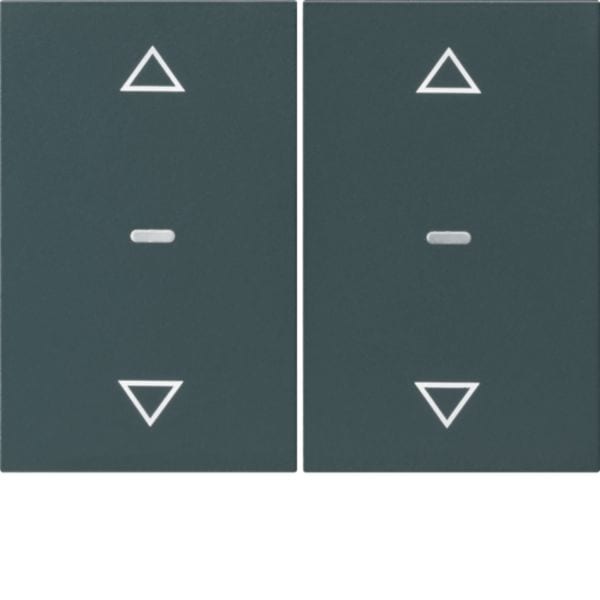 HAGER BOCCHIOTTI - Copertura doppia + simb. frecce x modulo sensore a tasti singolo, K.x antracite