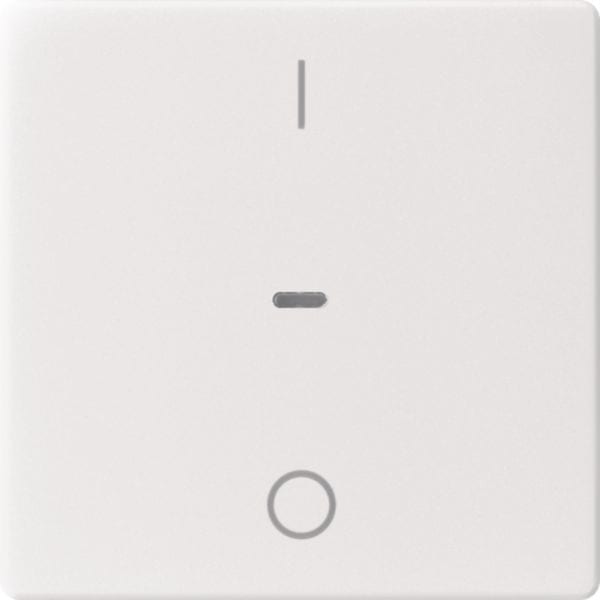 HAGER BOCCHIOTTI - Copertura con stampa “0-1" x mod. sensore a tasti singolo Q.x Bianco pol. Vellut