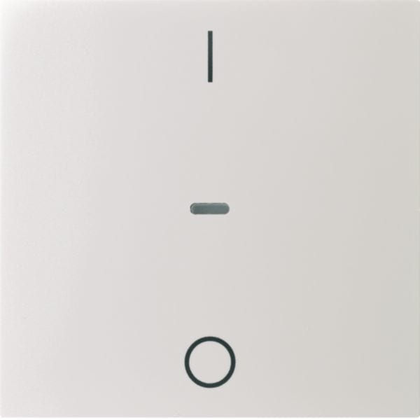 HAGER BOCCHIOTTI - Copertura con stampa "0-1" per modulo sensore a tasti singolo, S.x/B.x bianco