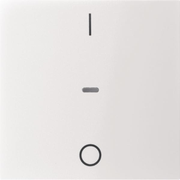 HAGER BOCCHIOTTI - Copertura con stampa "0-1" x mod. sensore a tasti singolo S.x/B.x bianco pol luc